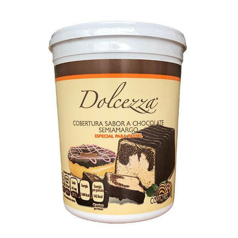 Cobertura de Chocolate - Semiamargo - Para Pastel - Dolcezza - 1kg