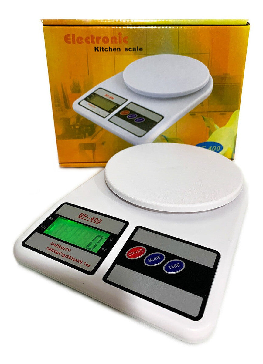 Báscula digital de cocina Precision de 1 g a 10 kg, color blanco