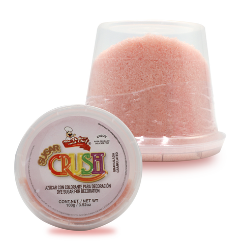 Azúcar Granulada de Colores - Sugar Crush - 100g - Rosa Delicado