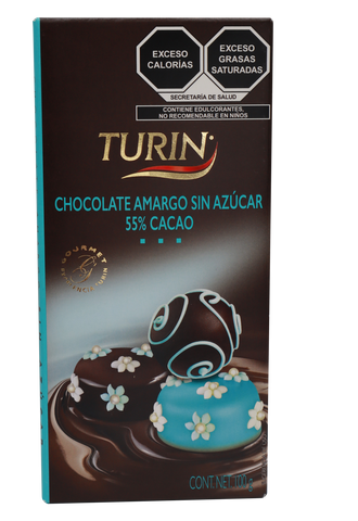 Tablilla de Chocolate - Sin Azúcar - 100gr - Turin