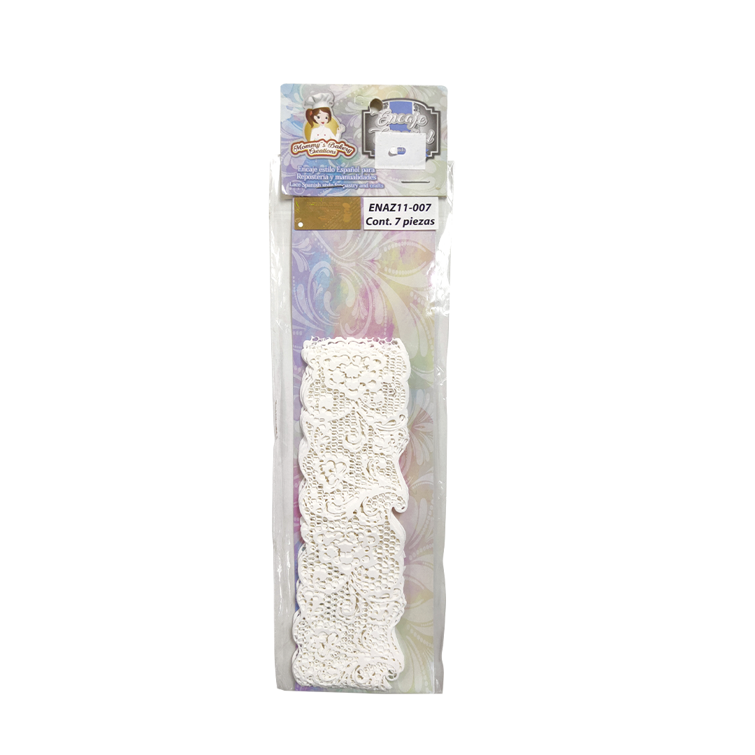 ENCAJE AZUCAR 7 PIEZAS 16.5 X 4.9 CM