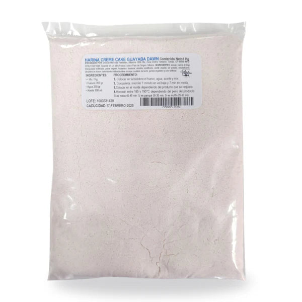 HARINA PREPARADA CREME CAKE GUAYABA 1 KG DAWN