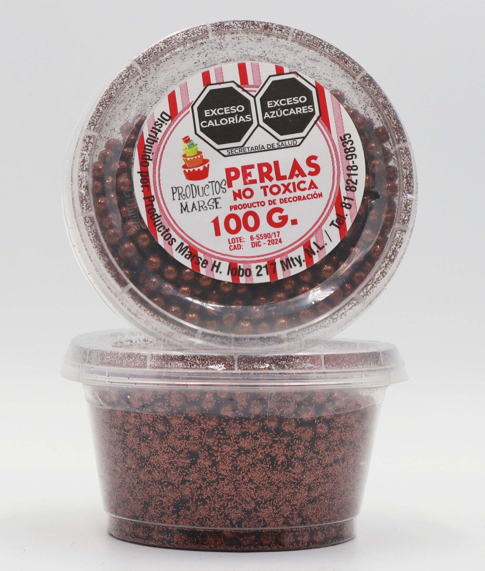 PERLA DIAMANTADA MEDIANA CAFÉ 100 GR MARSE PD023