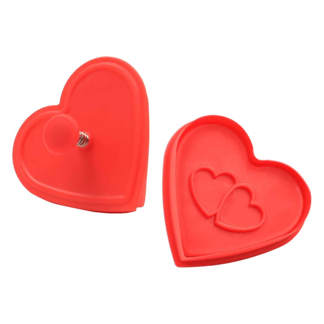 CORTADOR EYECTOR PLASTICO CORAZÓN 7.5 CM ALEGRIA