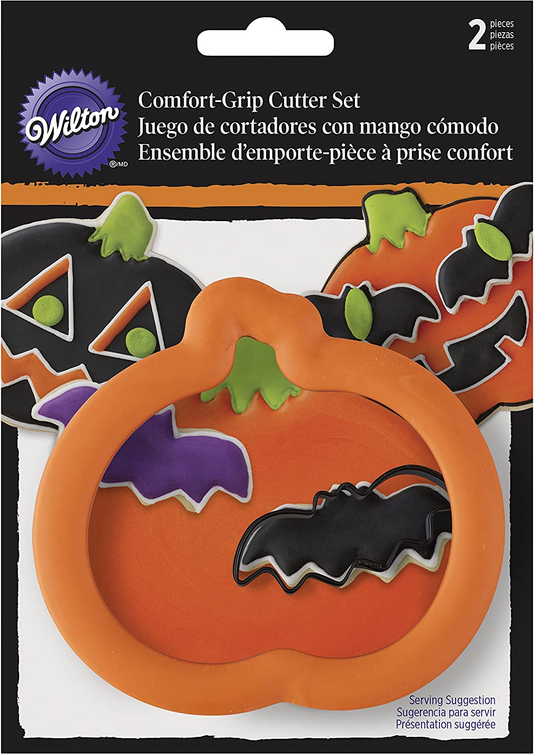 CORTADOR GALLETAS PLASTICO CALABAZA CON MURCIELAGO