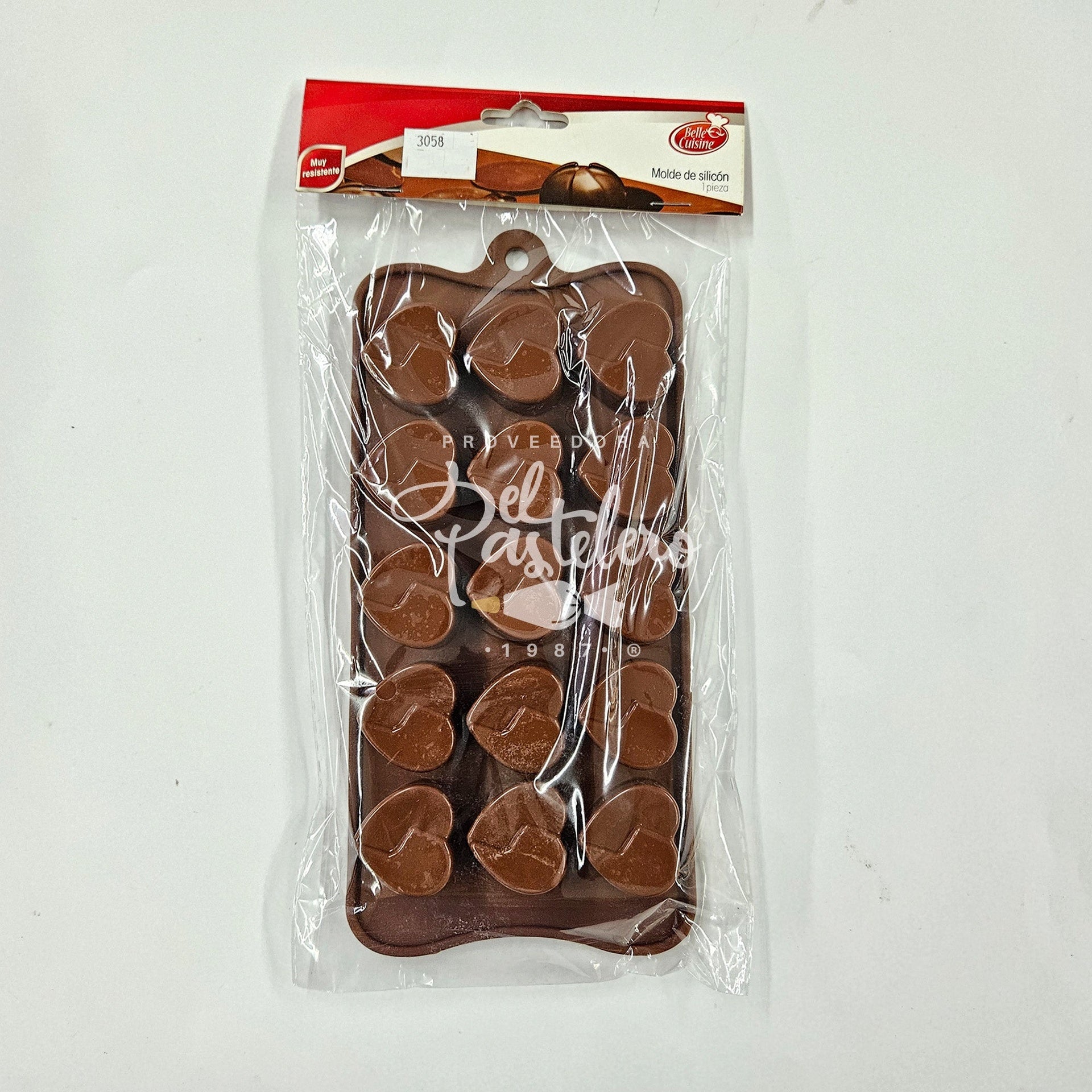 MOLDE SILICÓN CHOCOLATE CORAZÓN 15 CAVIDADES ALEGRIA 5907