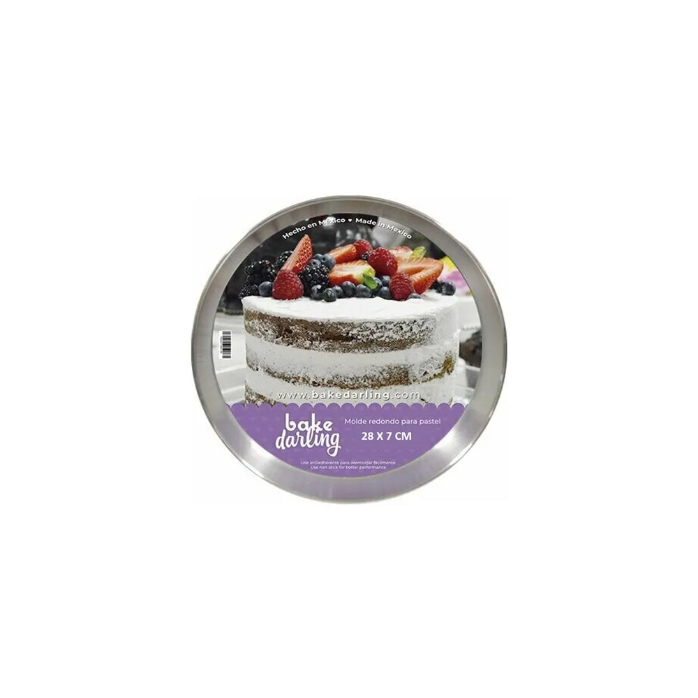 MOLDE REDONDO ACERO ANTIADHERENTE 28 X 7 CM BAKE DARLING
