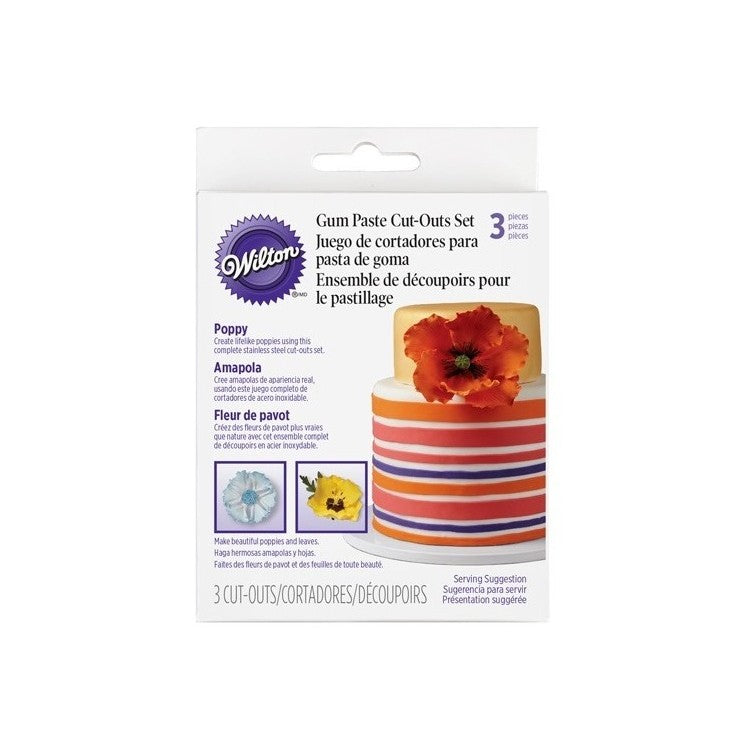 CORTADOR FONDANT METALICO FLOR AMAPOLA WILTON
