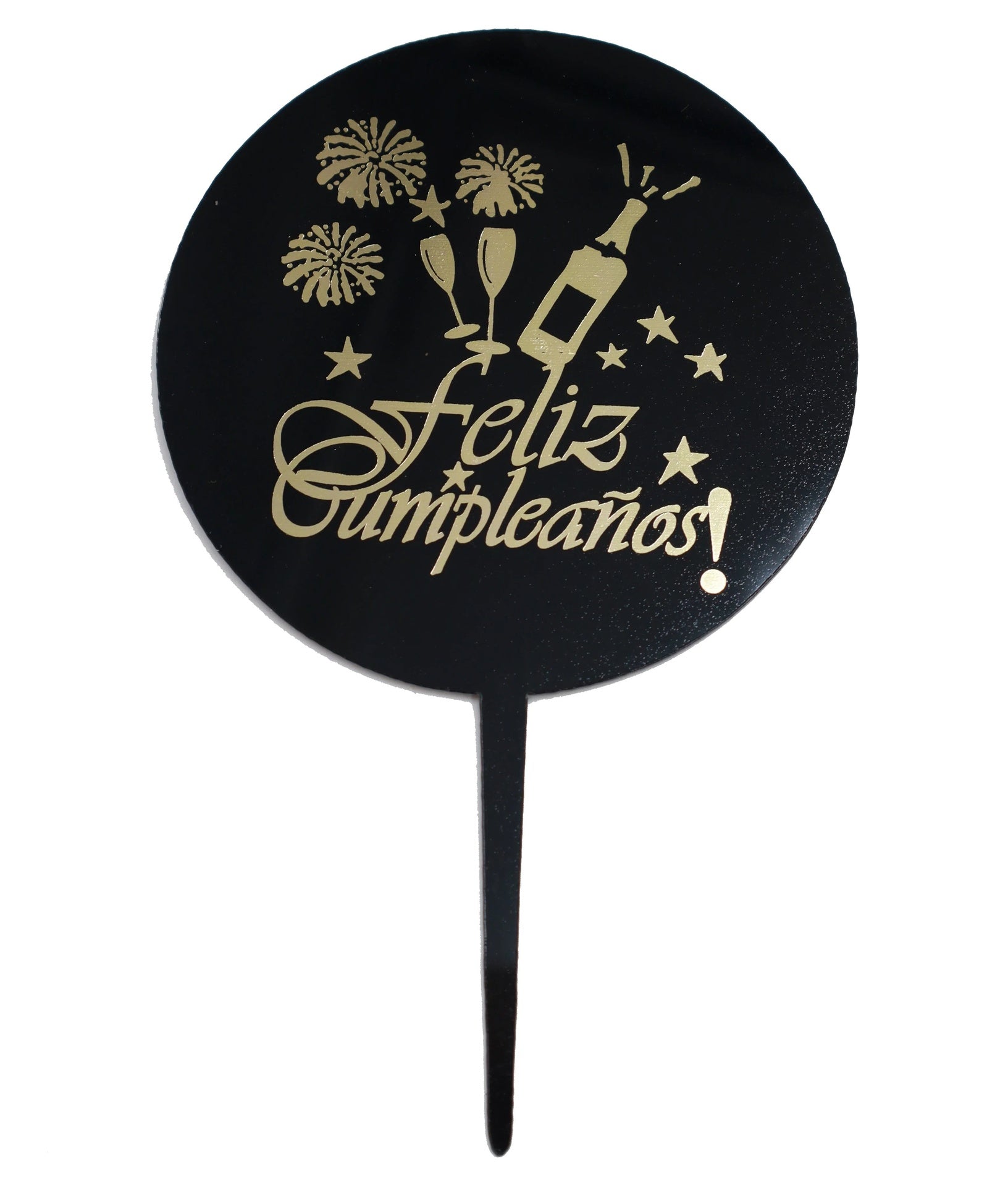 LETRERO FELIZ CUMPLEAÑOS COPAS ORO ALEGRIA