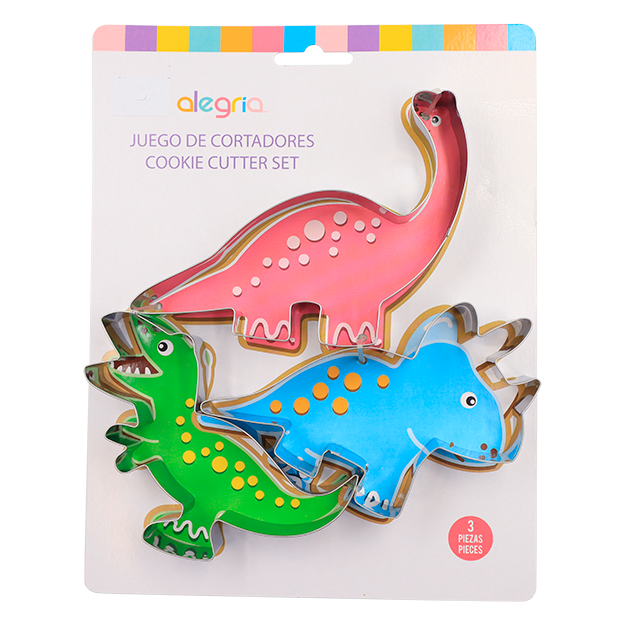 CORTADOR GALLETAS ACERO INOXIDABLE DINOSAURIOS