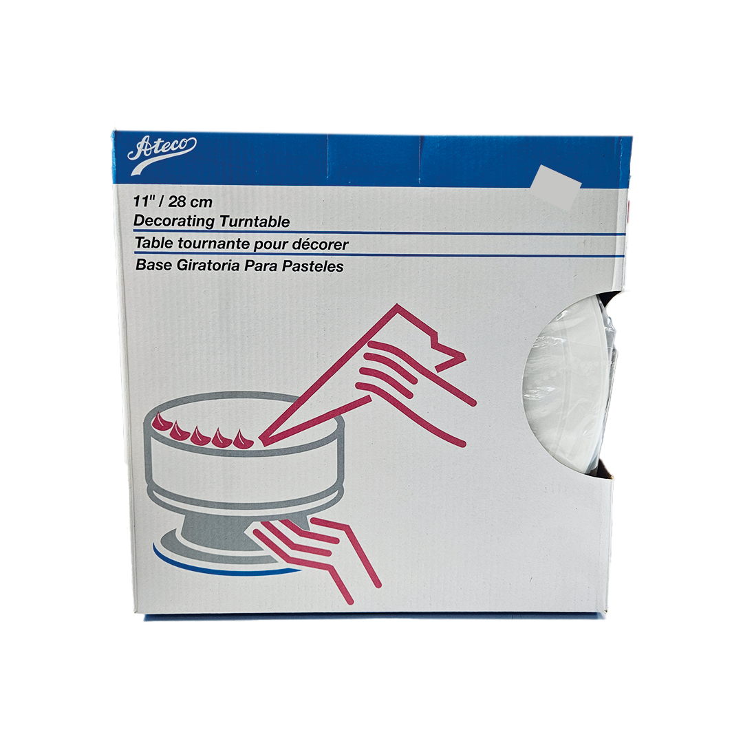 BASE GIRATORIA PLASTICO 28 CM BLANCA ATECO