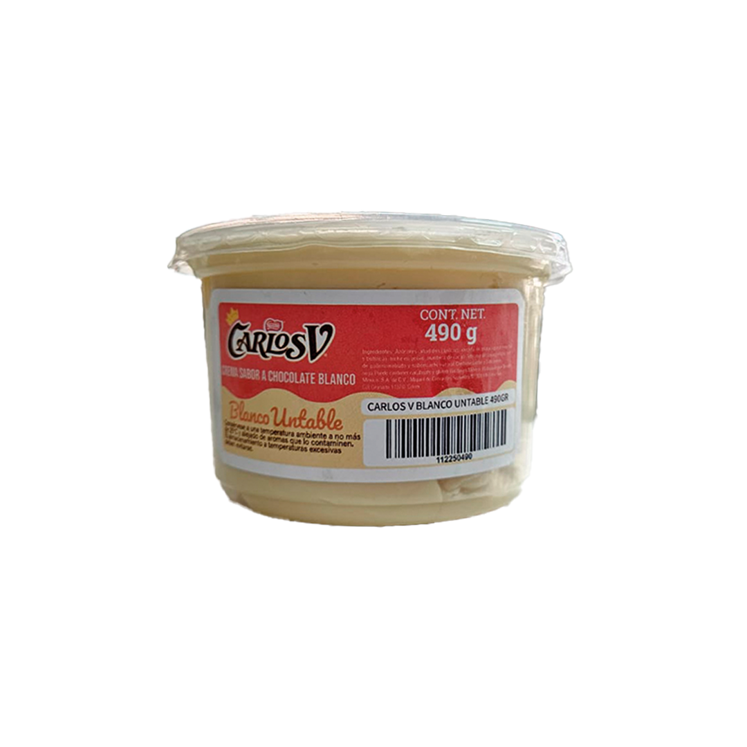 COBERTURA CARLOS V BLANCO UNTABLE FRASCO 490 GR NESTLE