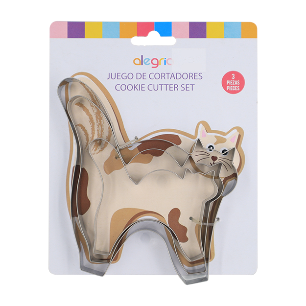 CORTADOR GALLETAS ACERO INOXIDABLE GATO ALEGRIA