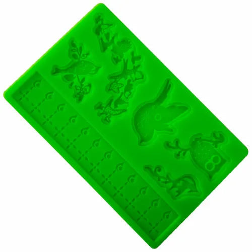MOLDE SILICÓN FONDANT BUHO, PAJARO ALEGRIA 4-1792