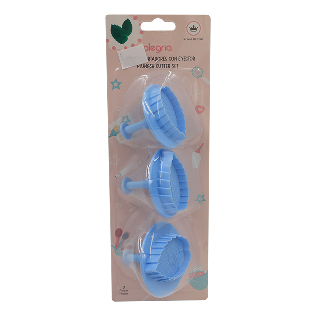 CORTADOR EYECTOR PLASTICO FONDANT HOJA CLASICA ALEGRIA