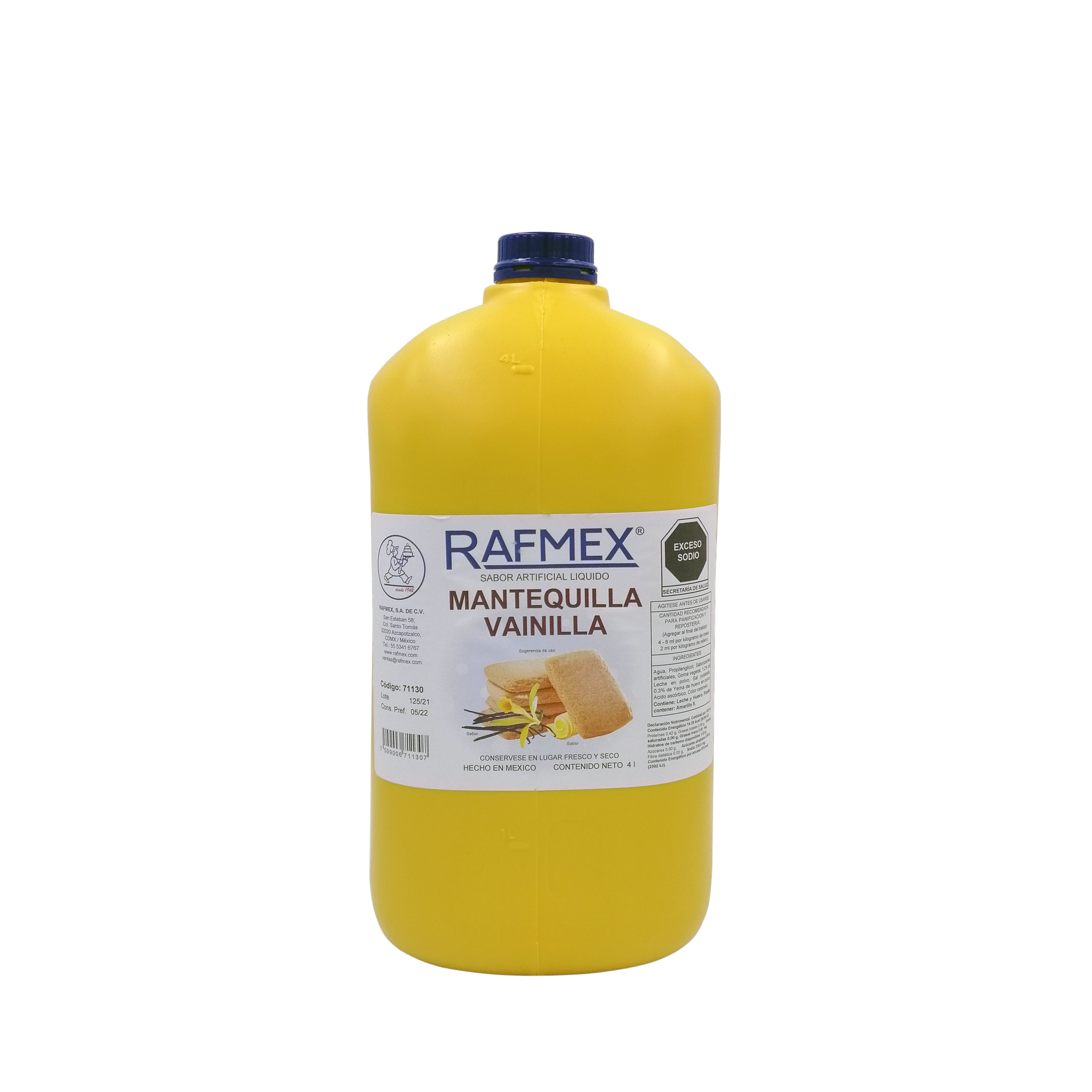 ESENCIA MANTEQUILLA VAINILLA GALÓN 4 LTS 71130 RAFMEX