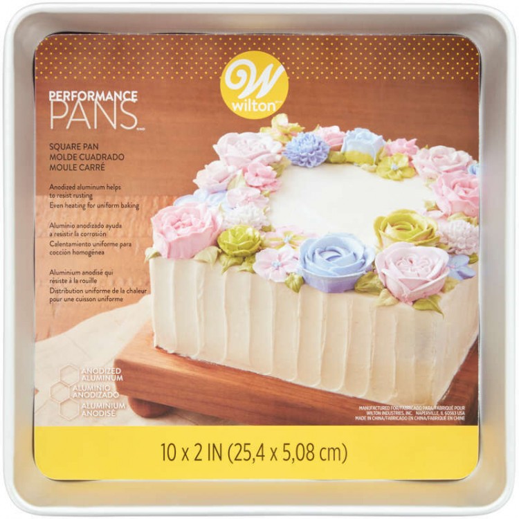 MOLDE CUADRADO ALUMINIO 25 X 5 CM WILTON