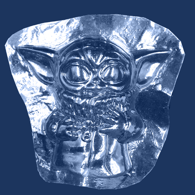 MOLDE PARA CHOCOLATE BABY YODA 3D PLASTICO
