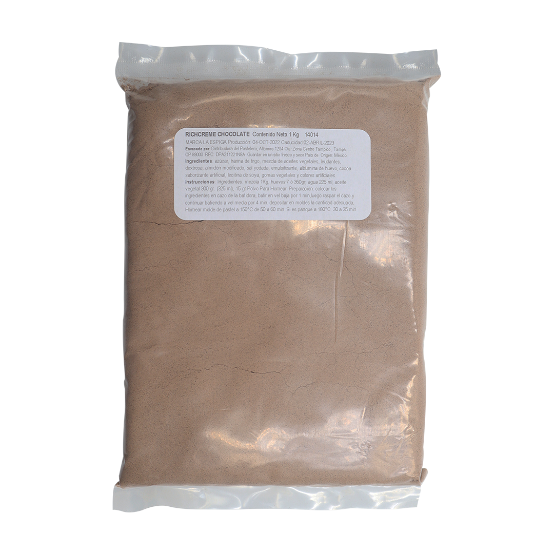 HARINA PREPARADA MIX RICHCREME CHOCOLATE 1 KG ESPIGA