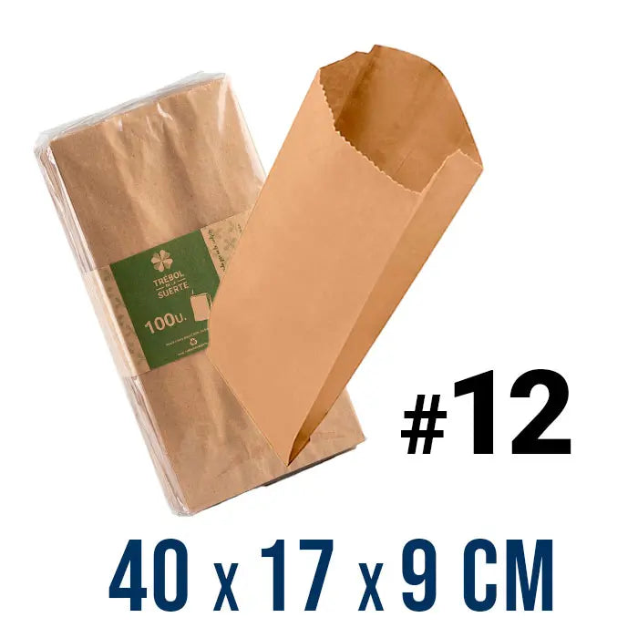 BOLSA PARA PAN #12  PAQUETE CON 100 PZ