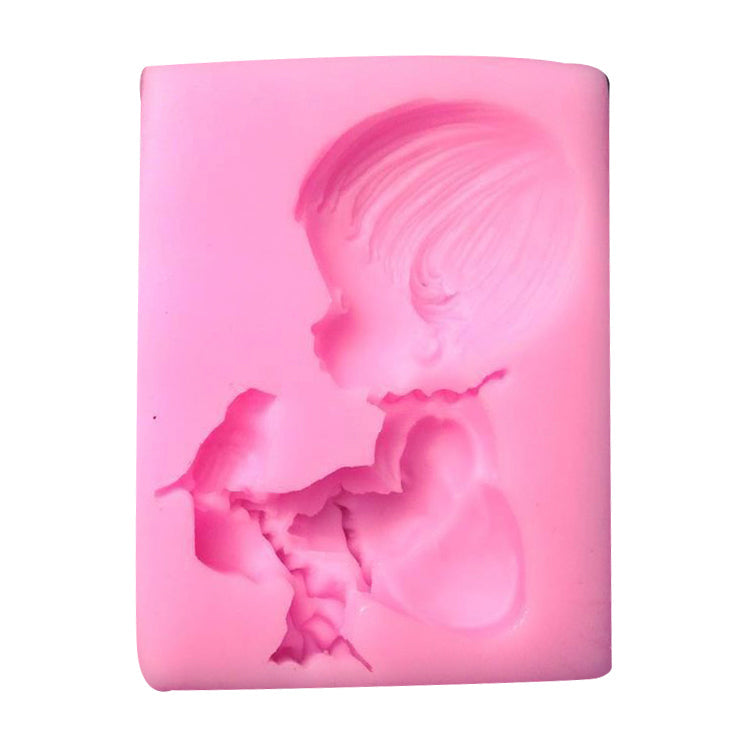 MOLDE SILICÓN FONDANT NIÑO Y PAJARITO ALEGRIA 63-190