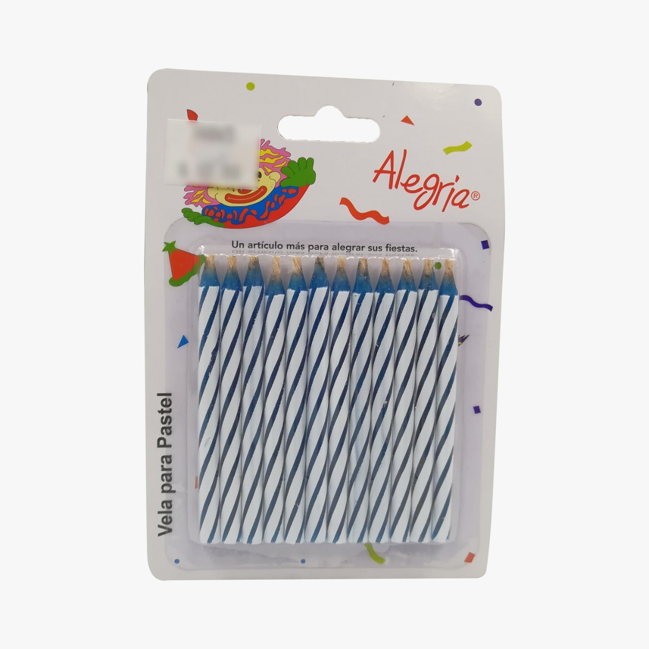 VELA CARAMELO MAGICAS AZUL CAJITA 24 PIEZAS ALEGRIA