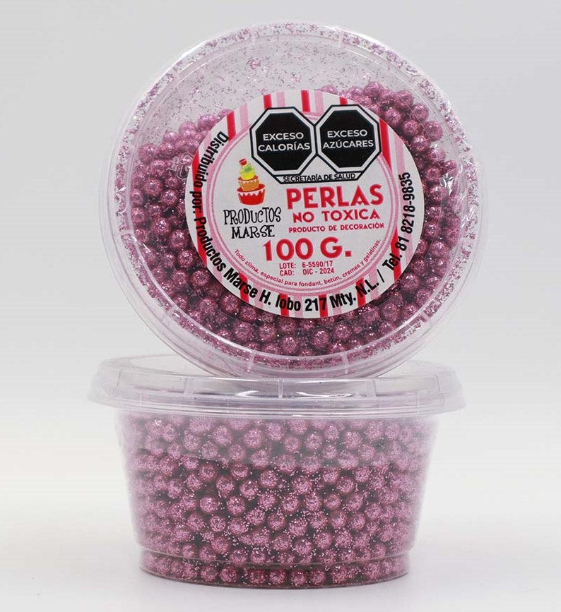 PERLA DIAMANTADA MEDIANA ROSA PRINCESA 100 GR MARSE PDRP001