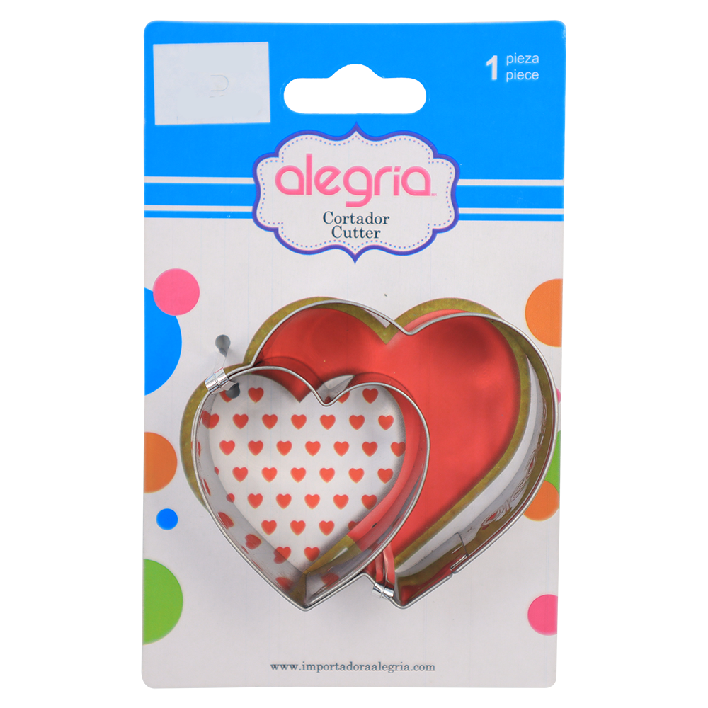 CORTADOR GALLETAS ACERO INOXIDABLE CORAZÓN DOBLE