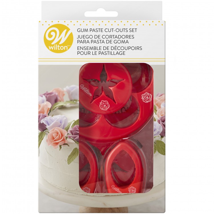 JUEGO CORTADORES PARA ROSA PASTA DE GOMA WILTON