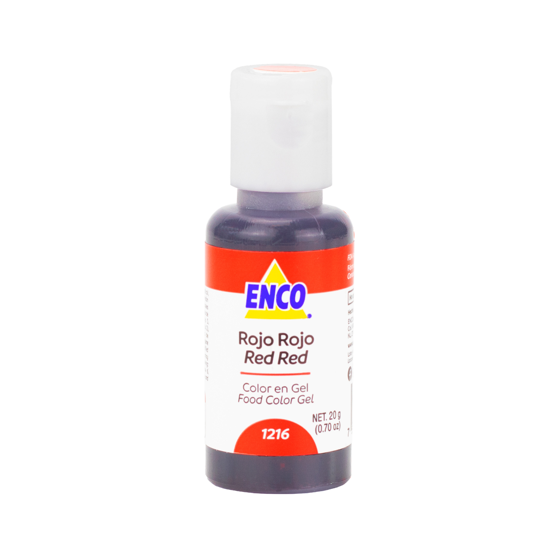 COLOR EN GEL ROJO ROJO 20 GR ENCO