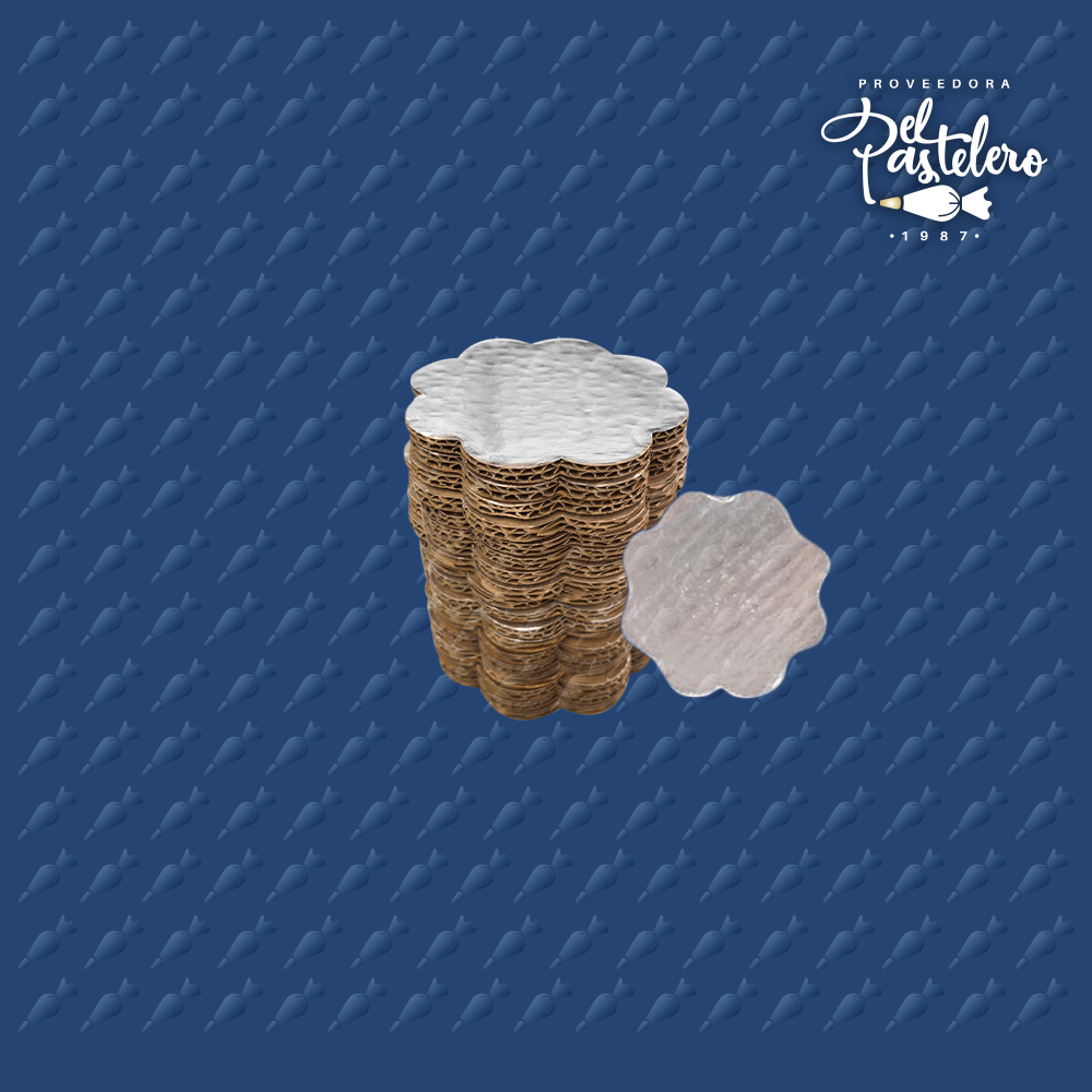 BASE DE CARTON REDONDA 10CM PAQUETE 50 PIEZAS