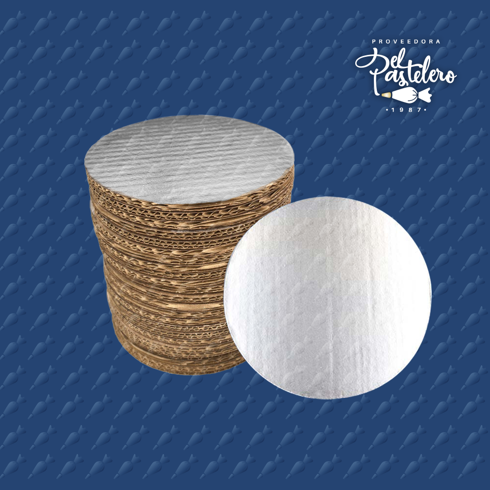 BASE DE CARTON REDONDA 20CM PAQUETE 50 PIEZAS