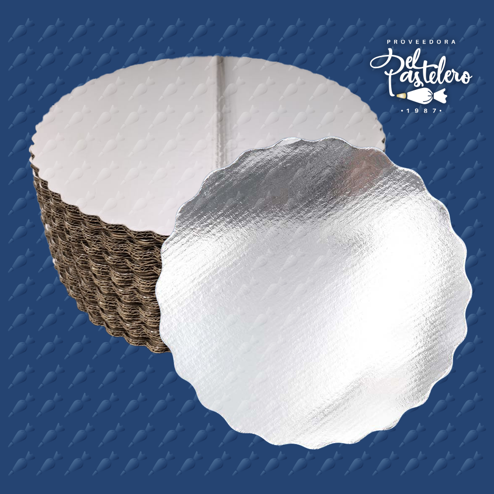 BASE DE CARTON REDONDA 46CM PAQUETE 50 PIEZAS
