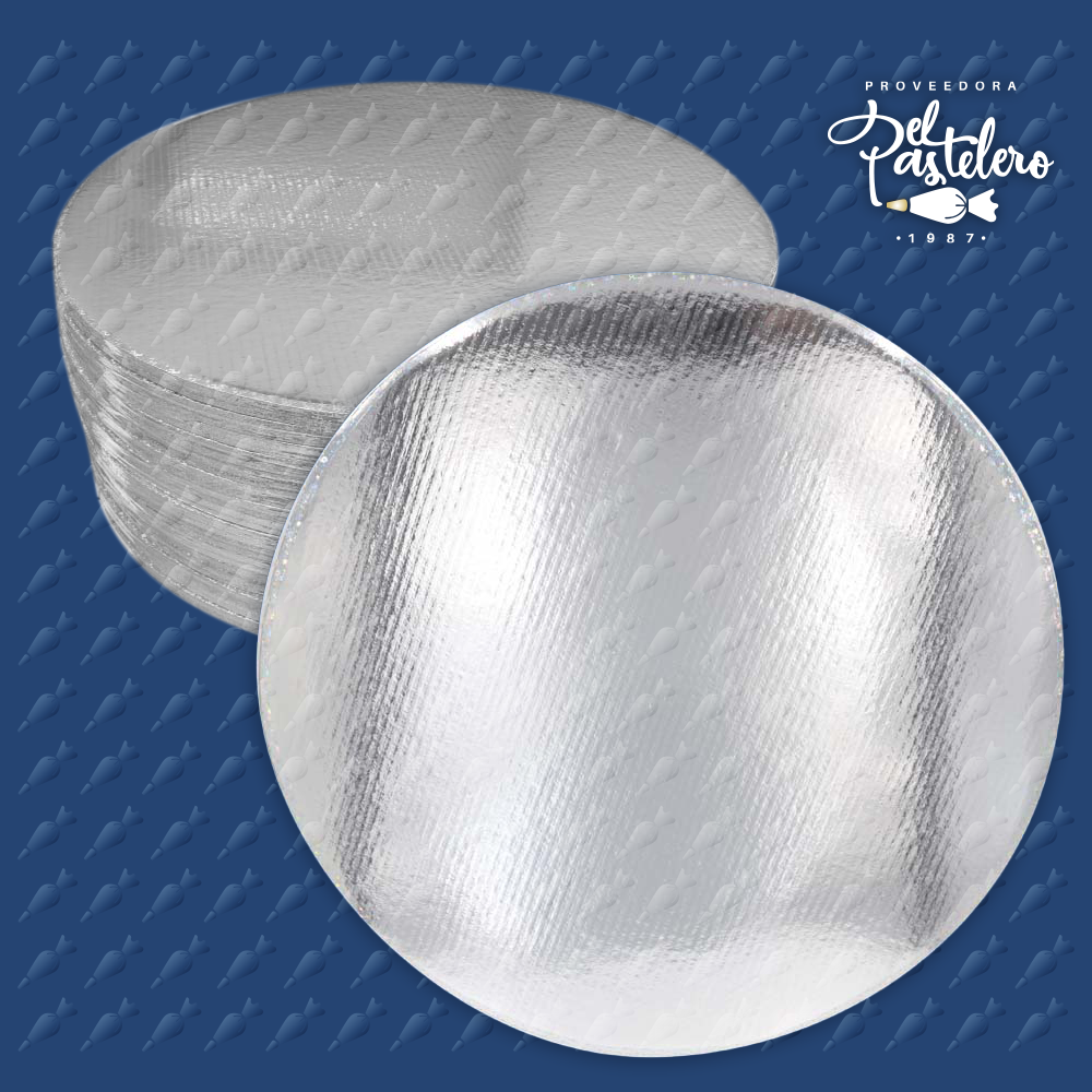 BASE CARTON REDONDA DOBLE LISTON 52 CM PAQUETE 25 PIEZAS