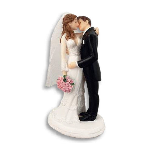 FIGURA NOVIOS BESANDOSE POLIRESINA 18 CM ALEGRIA
