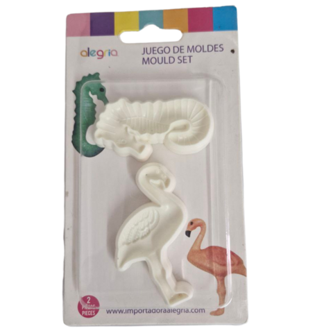 MOLDE PLASTICO CABALLITO DE MAR, FLAMENCO ALEGRIA