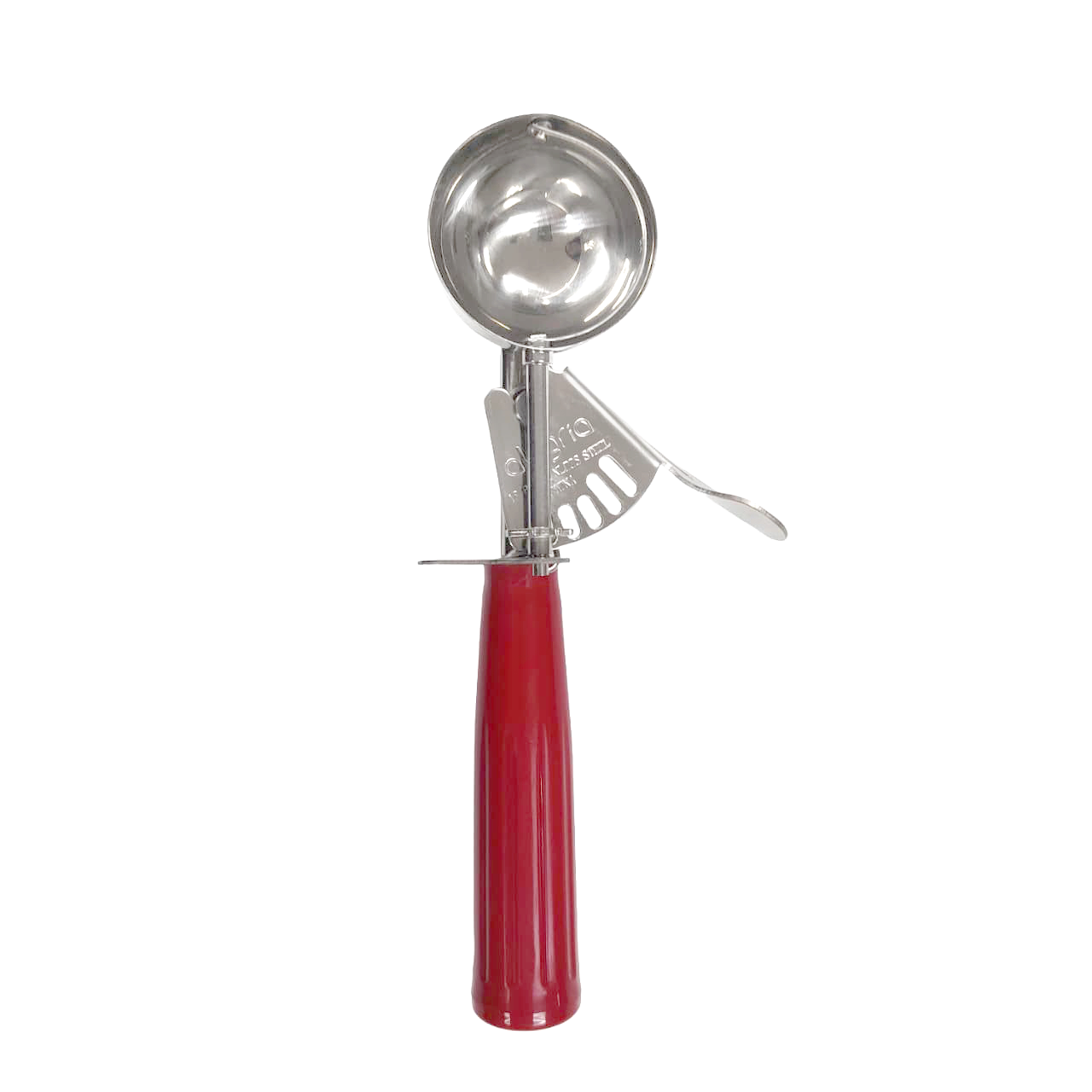 CUCHARA HELADO ACERO INOXIDABLE 5 CM ROJO ALEGRIA