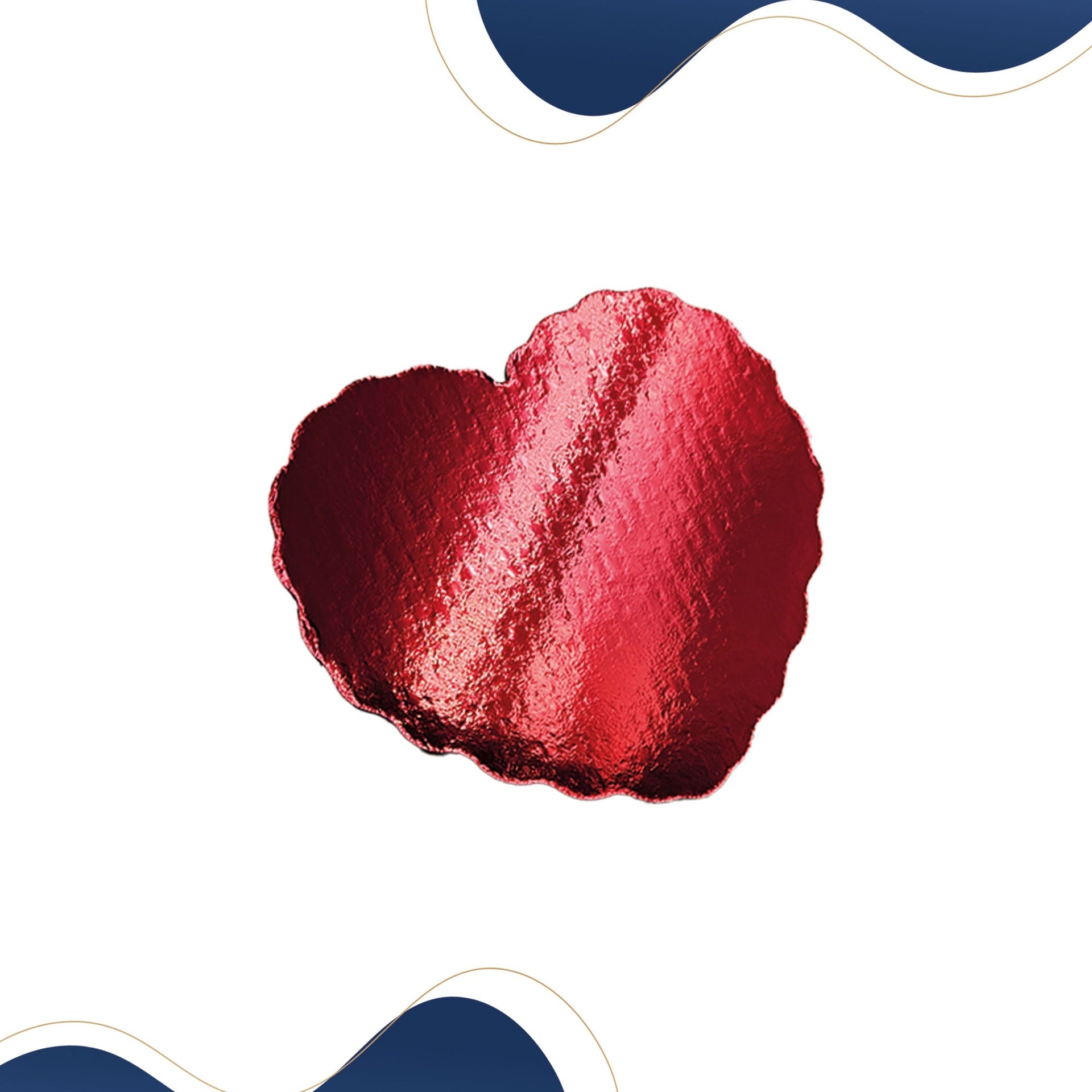 BASE CARTON CORAZON 22CM ROJO PAQUETE 50 PIEZAS