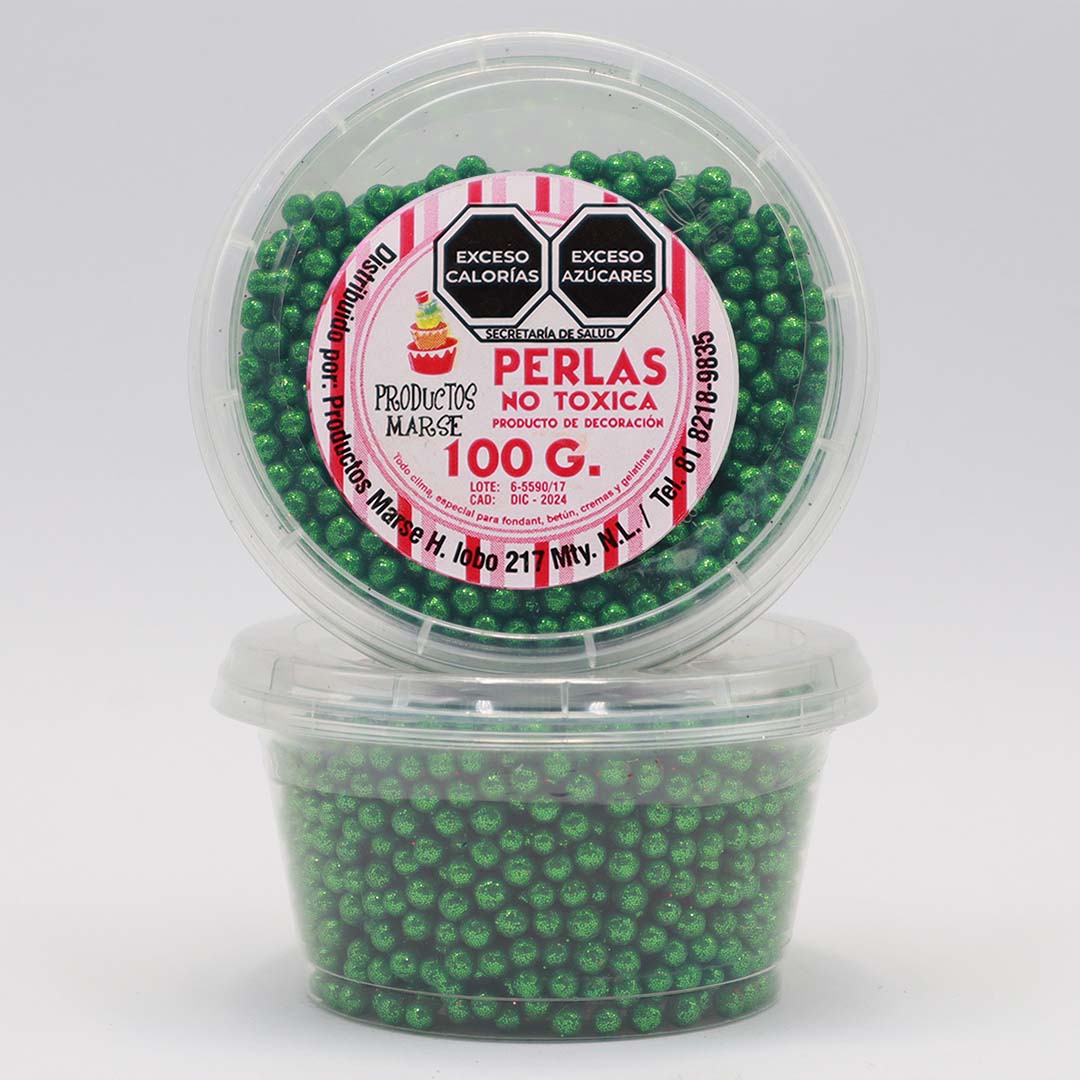 PERLA DIAMANTADA MEDIANA VERDE BANDERA 100 GR MARSE PD035
