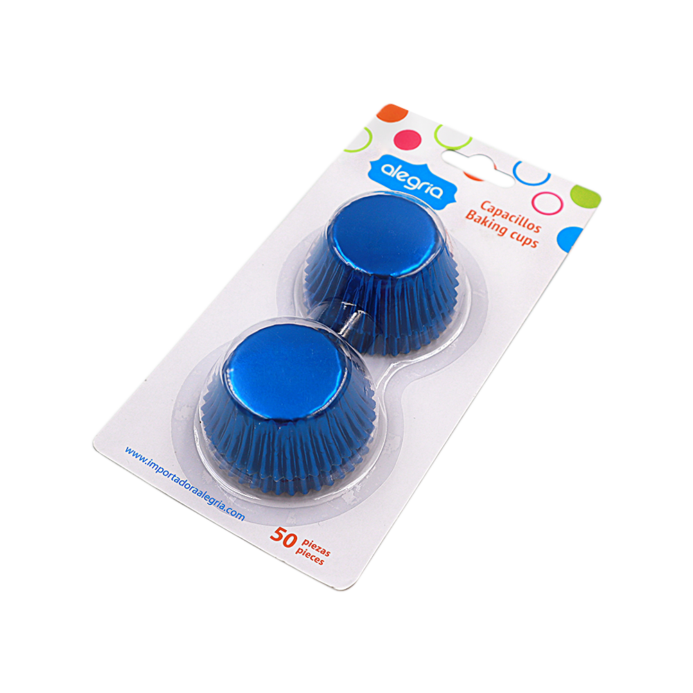 CAPACILLO METALICO #4 AZUL 50 PIEZAS ALEGRIA