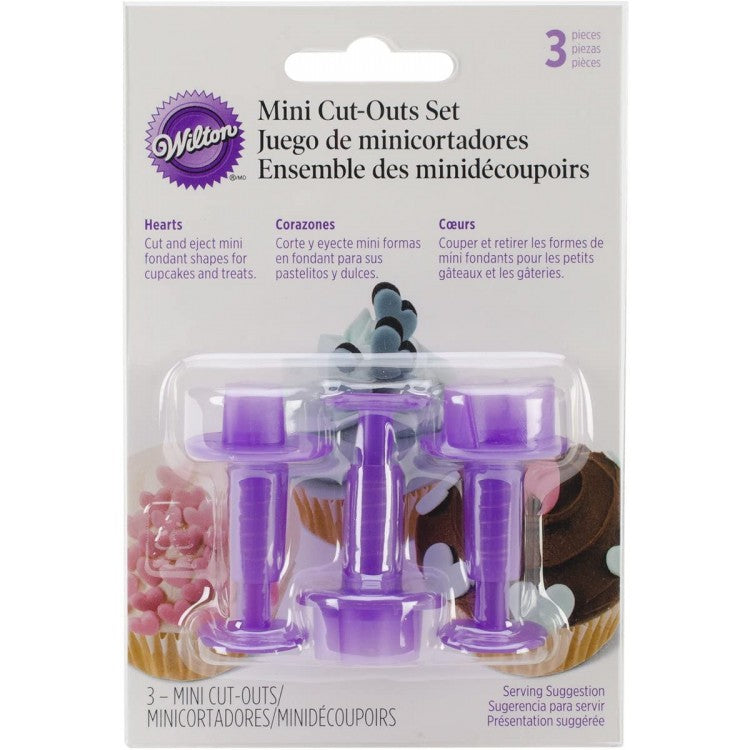 CORTADOR FONDANT METALICO CORAZÓN 3 PIEZAS WILTON