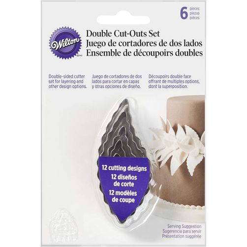 CORTADOR FONDANT METALICO HOJAS 6 PIEZAS WILTON