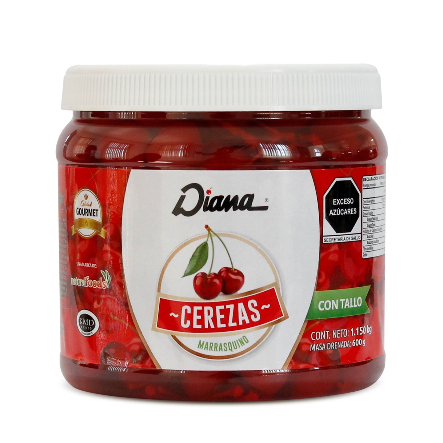 CEREZA ROJA CON TALLO FRASCO 1 KG DIANA
