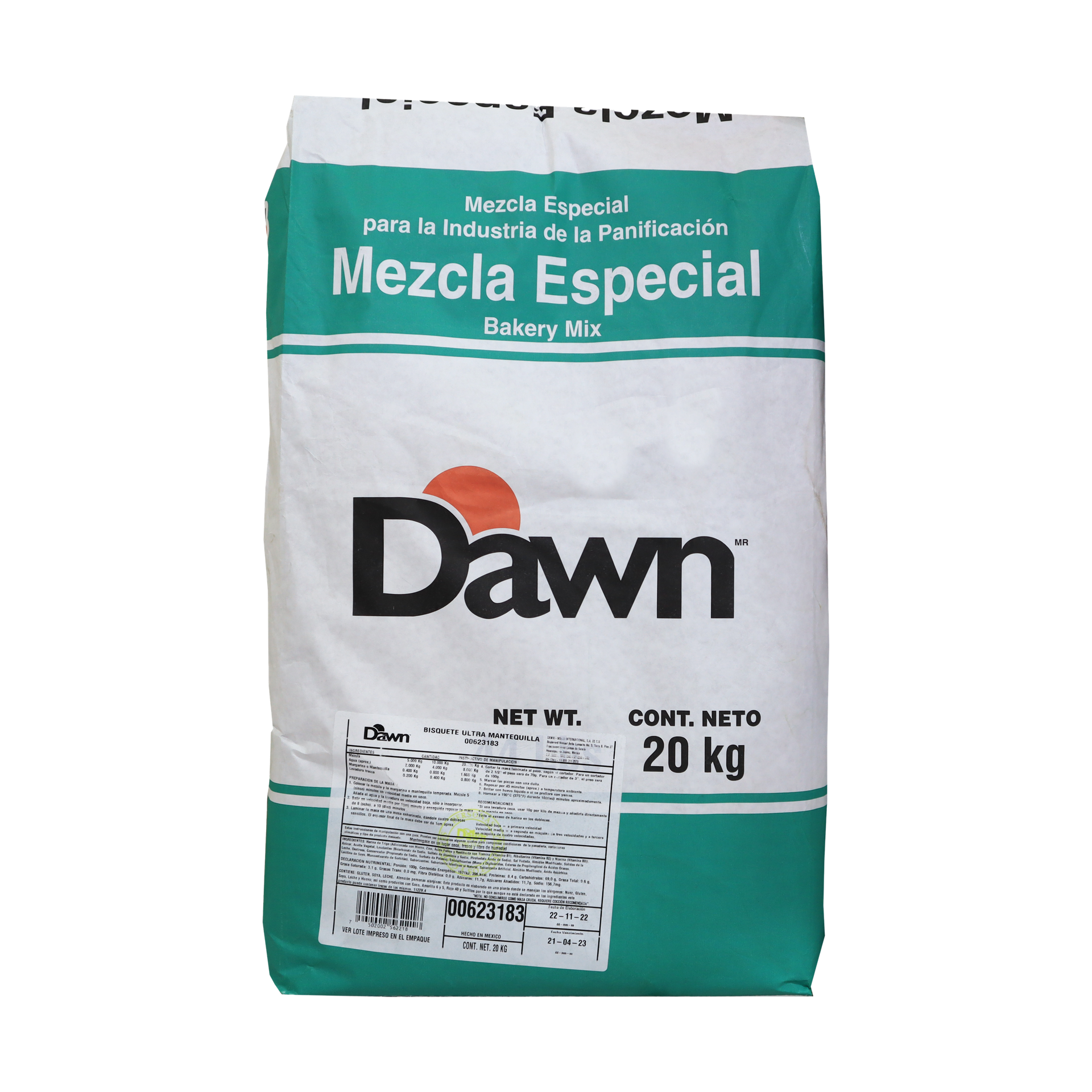 HARINA PREPARADA BISQUETE ULTRA MANTEQUILLA BULTO 20 KG DAWN