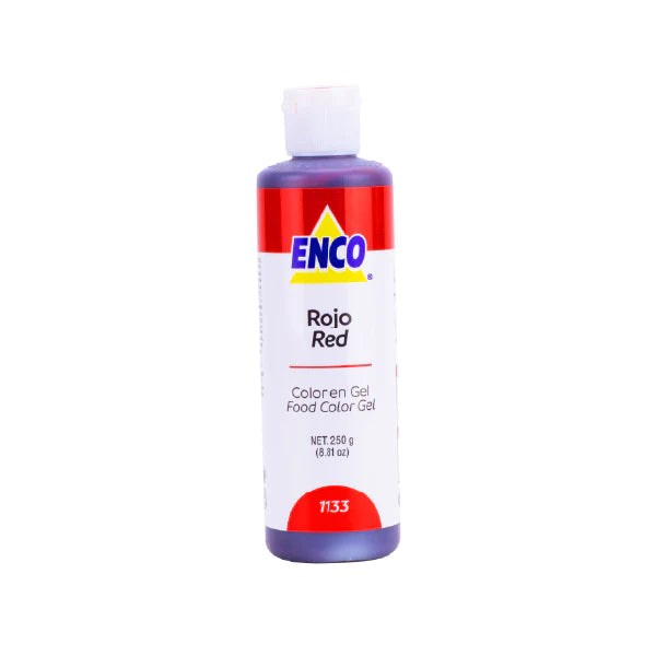 COLOR EN GEL ROJO 250 GR ENCO