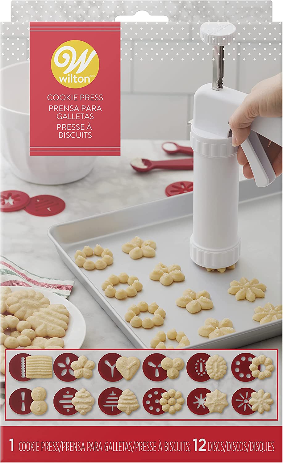 PISTOLA PARA GALLETAS NAVIDEÑA 12 DISEÑOS
