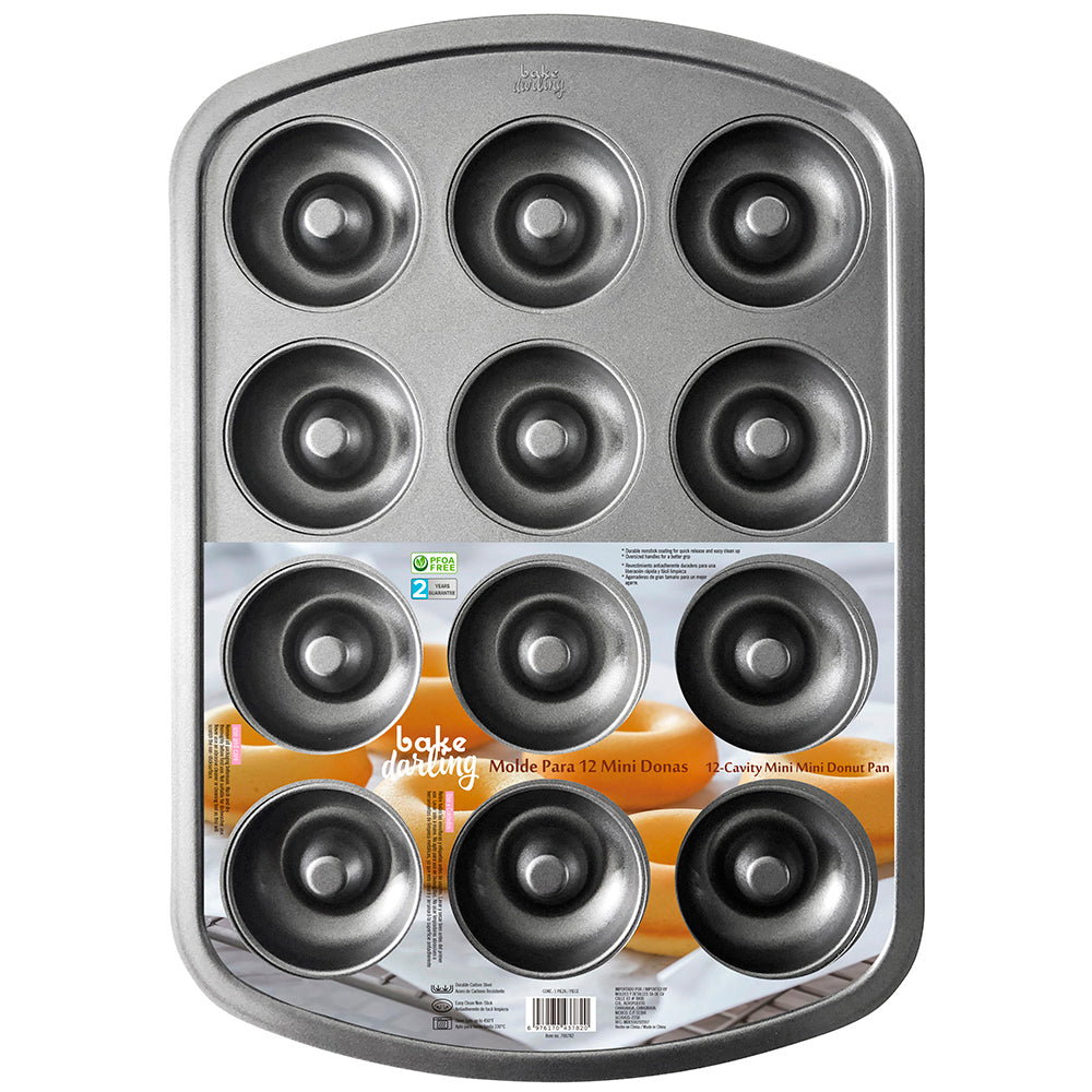 MOLDE MINI DONAS ACERO INOXIDABLE 12 CAVIDADES