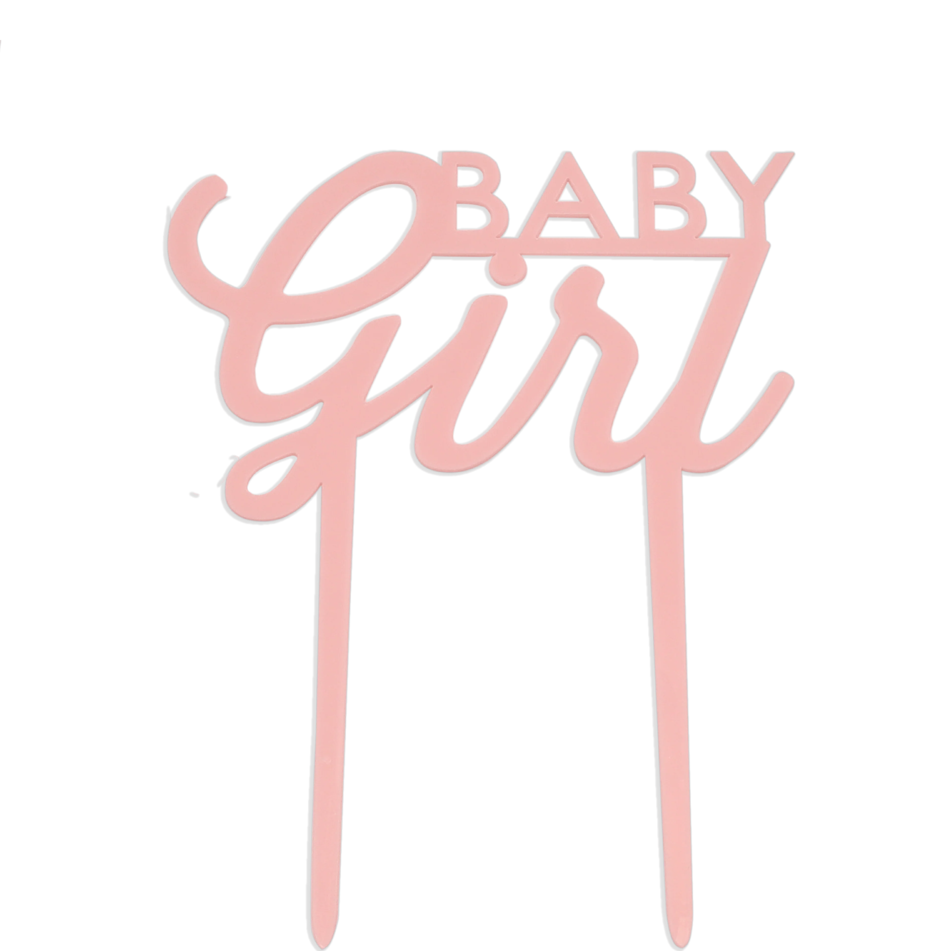 LETRERO BABY GRIL COLOR ROSA PASTEL ALEGRIA