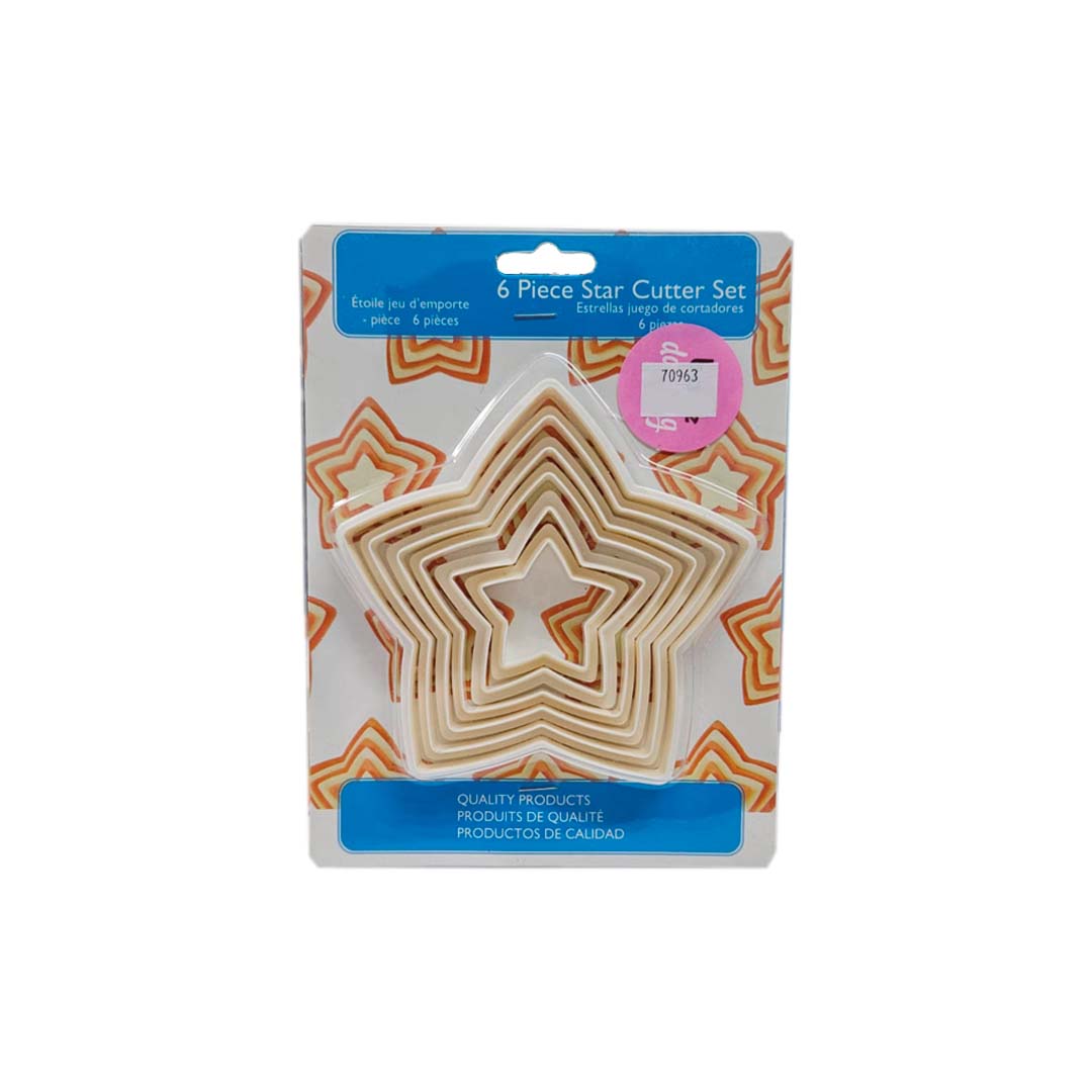 CORTADOR GALLETAS METALICO ESTRELLA 6 PIEZAS