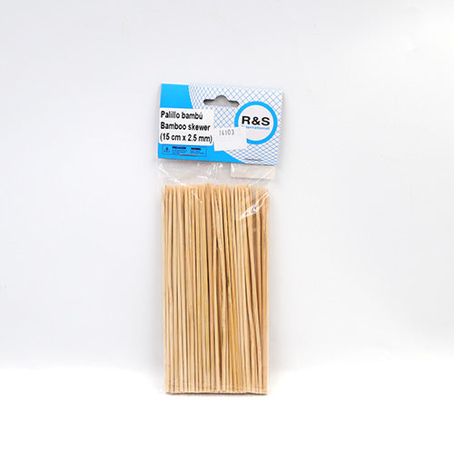 PALILLOS PARA BROCHETA DE BAMBU 15 CM GRUESO ALEGRIA 52-507
